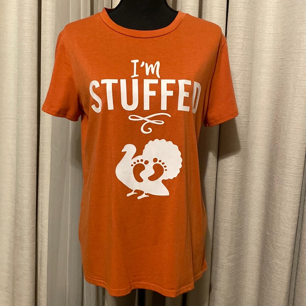 I’m Stuffed Thanksgiving Maternity T-Shirt - Size Large